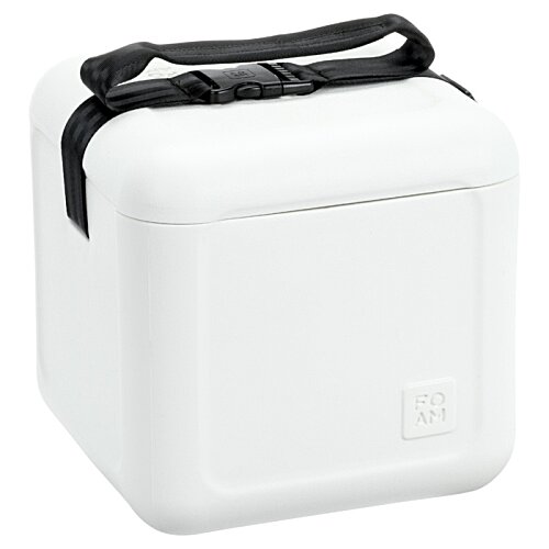 Additional Image 1 - a white cube with black straps