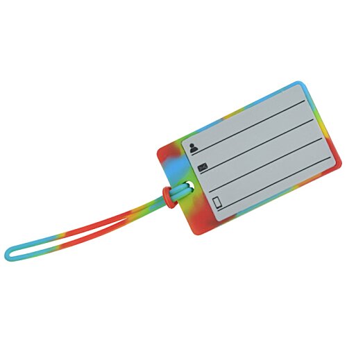 Additional Image 1 - a colorful luggage tag with a long handle