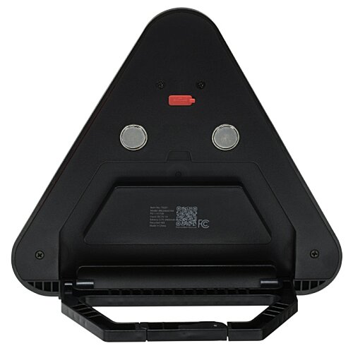 Additional Image 3 - a black triangle object with a red button