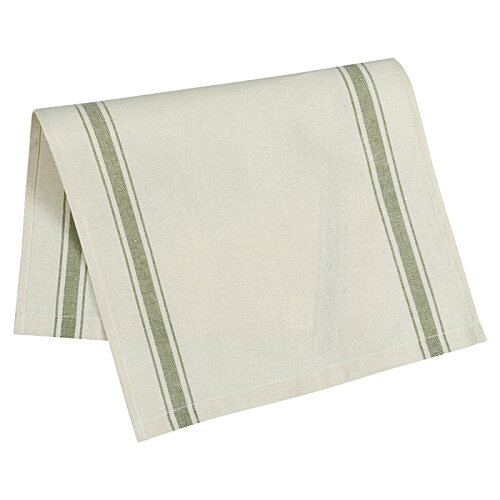 Additional Image 2 - a white napkin with green stripes