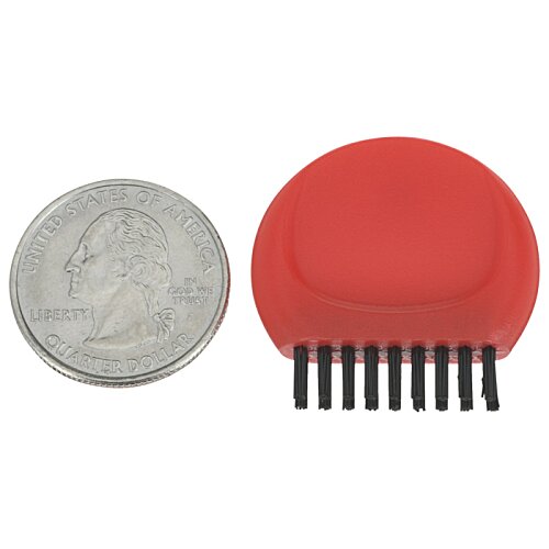 Additional Image 2 - a round silver coin next to a red object