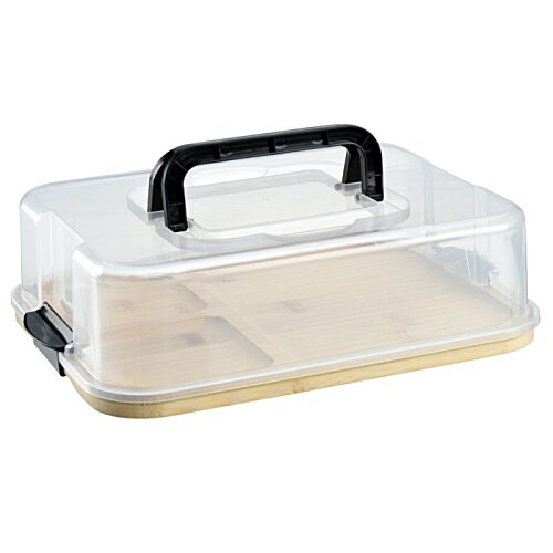 Additional Image 1 - a clear plastic container with a black handle