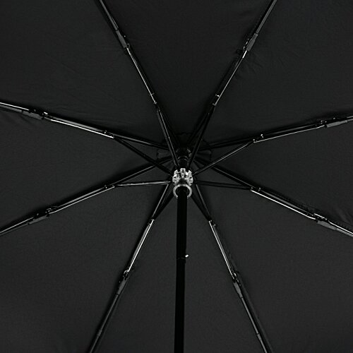 Additional Image 3 - a black umbrella with a metal post