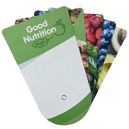 Additional Image 5 - a fan of a green and white card