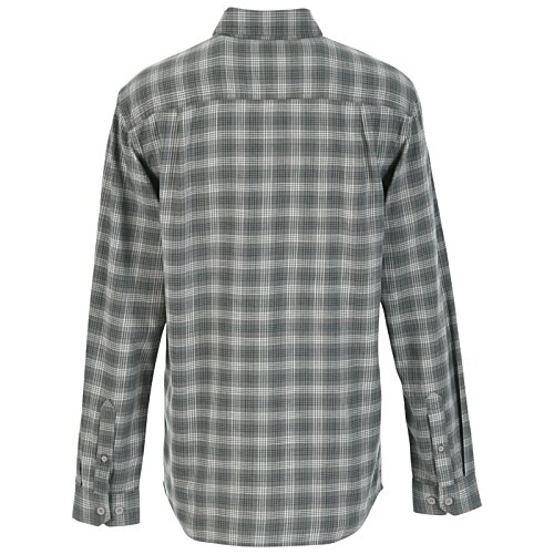 Additional Image 1 - a grey plaid shirt with a white background
