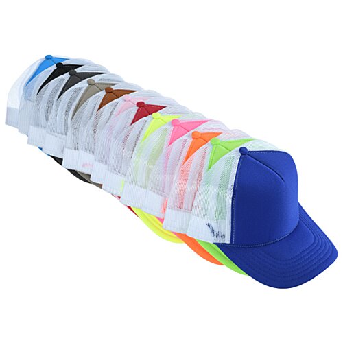 Additional Image 5 - a blue hat with multicolored stripes