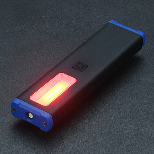 Additional Image 7 - a black and blue rectangular object with a red light