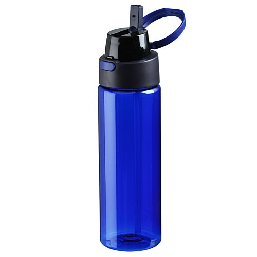Additional Image 3 - a blue water bottle with a black lid