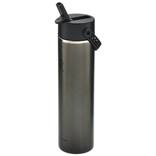 Additional Image 3 - a black and silver water bottle