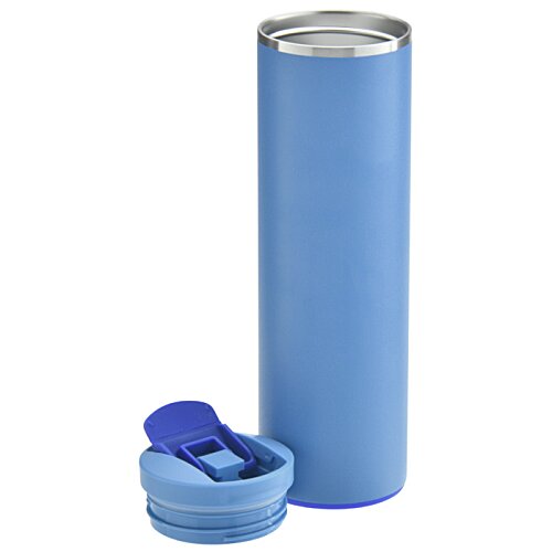 Additional Image 3 - a blue cylindrical container with a blue cap