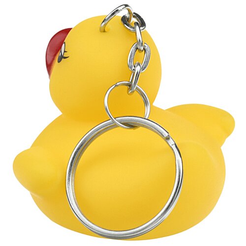 Additional Image 3 - a rubber duck keychain with a ring