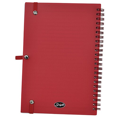 Additional Image 3 - a red notebook with a metal handle