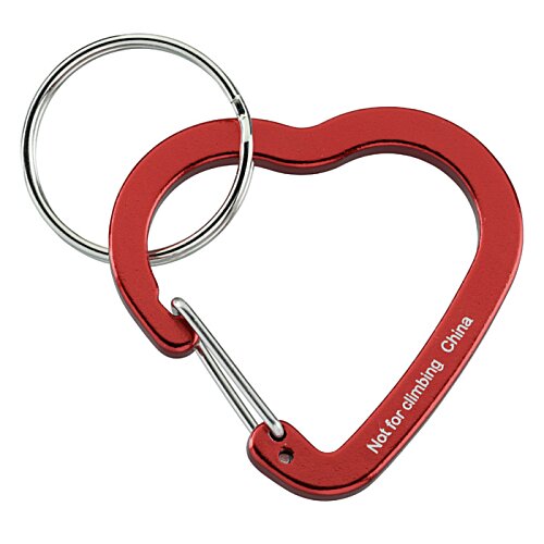 Additional Image 1 - a red key chain in the shape of a heart