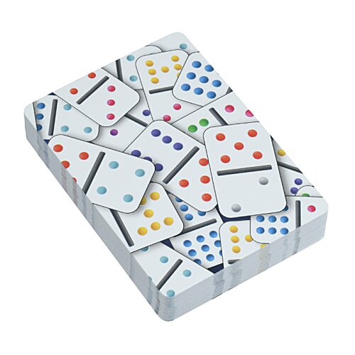 Additional Image 1 - a rectangular white rectangular object with multicolored dominoes