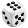 Additional Thumbnail Image 1 - a white dice with black dots