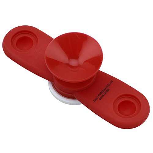 Additional Image 1 - a red plastic object with a circle