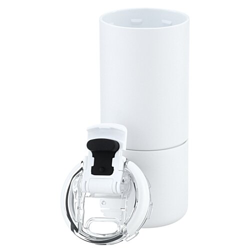 Additional Image 4 - a white cylinder and a round glass bottle