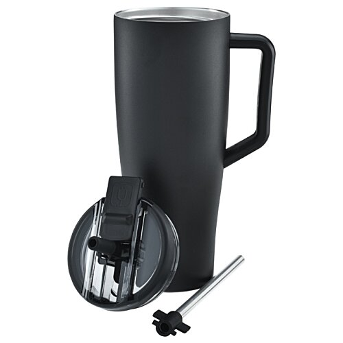Additional Image 3 - a black coffee mug with a handle
