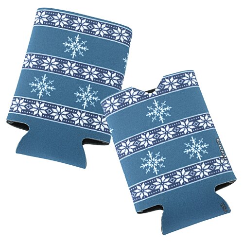 Additional Image 1 - a blue and white can coolers