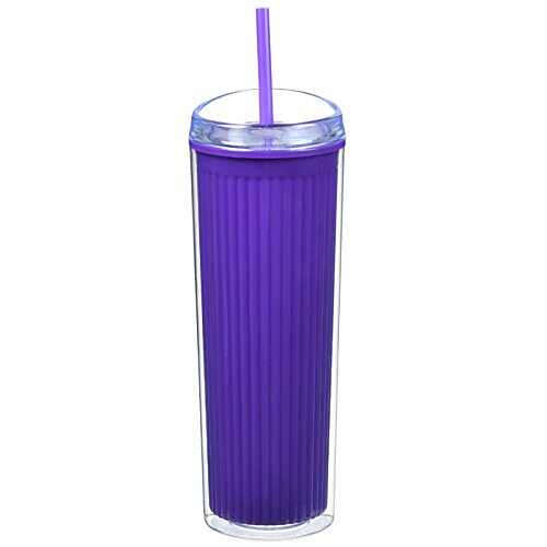 Additional Image 1 - a purple cup with a straw