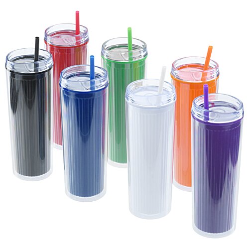 Additional Image 4 - a group of colorful drinks with straws