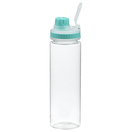 Additional Image 1 - a clear plastic water bottle with a straw