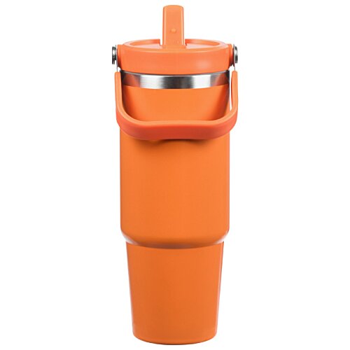 Additional Image 1 - an orange water bottle with a straw