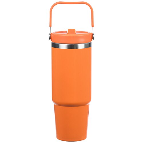 Additional Image 3 - an orange and silver water bottle