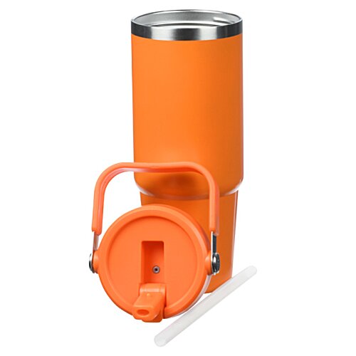 Additional Image 4 - an orange and silver water bottle