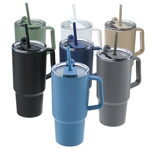 Additional Image 3 - a group of colorful cups with straws