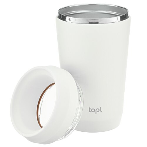 Additional Image 2 - a white cup with a silver lid
