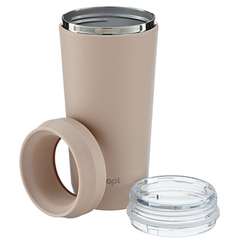 Additional Image 3 - a beige and silver tumbler