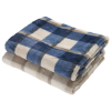 Additional Thumbnail Image 3 - a blue and white plaid blanket