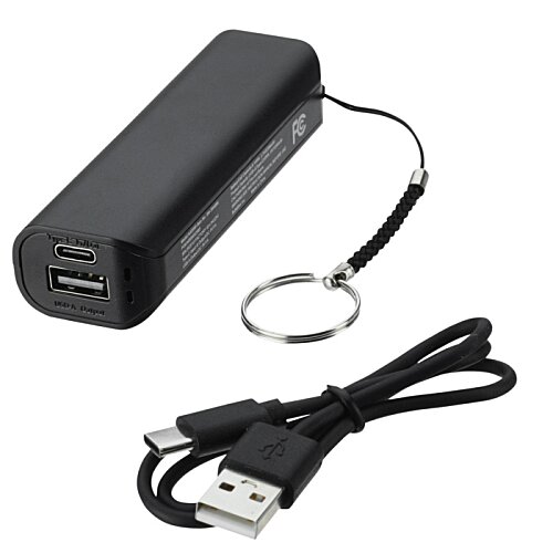 Additional Image 5 - a black power bank with a cord