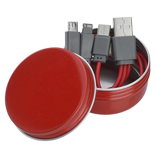 Additional Image 3 - a red round box with several cables
