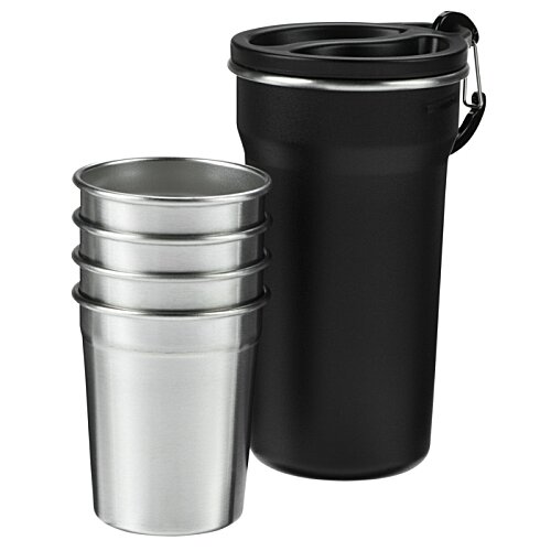 Additional Image 4 - a black and silver cup
