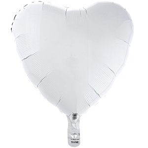 Additional Image 1 - a white heart shaped balloon