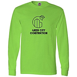 Fruit of the Loom Long Sleeve 100% Cotton T-Shirt - Colors - Screen