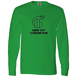 Fruit of the Loom Long Sleeve 100% Cotton T-Shirt - Colors - Screen