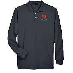Peruvian Pima Cotton LS Pique Polo - Men's