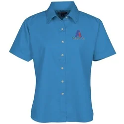 Blue Generation SS Stain-Resistant Twill Shirt - Ladies'