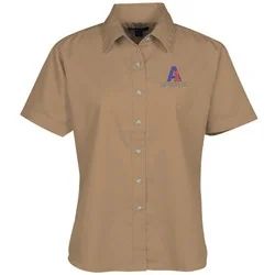 Blue Generation SS Stain-Resistant Twill Shirt - Ladies'