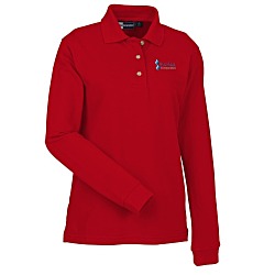 Superblend Long Sleeve Pique Polo - Ladies'