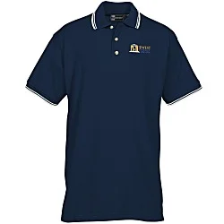 Stain Release Tipped Pique Polo - Men's