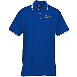 Stain Release Tipped Pique Polo - Men's