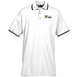 Stain Release Tipped Pique Polo - Men's