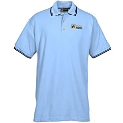 Stain Release Tipped Pique Polo - Men's