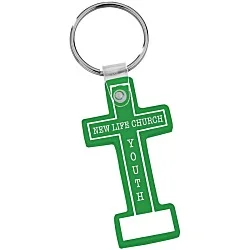 Block Cross Soft Keychain - Translcuent