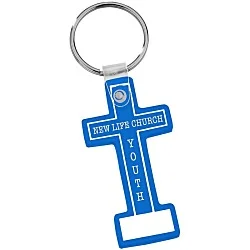 Block Cross Soft Keychain - Translcuent