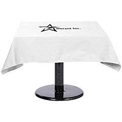 Hemmed Poly/Cotton Table Throw - Square